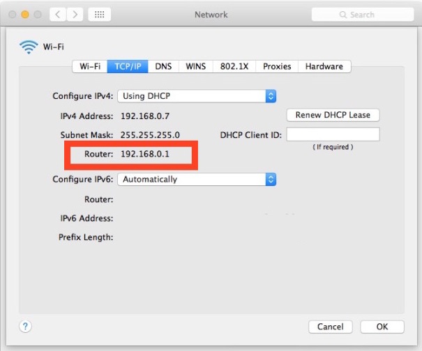 How to Find Your Router's on Mac OS